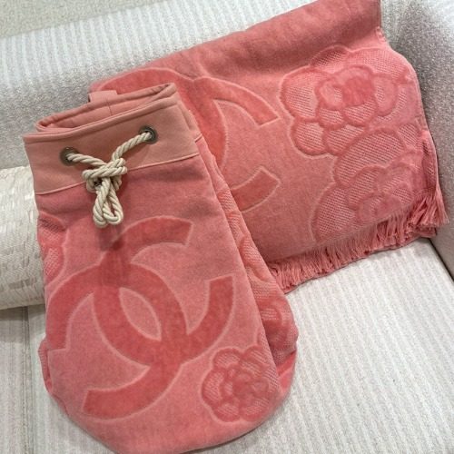 CHANEL Nylon Beach ํ์ฌ Backpack Coral Large