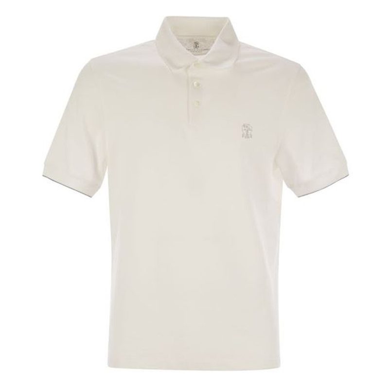 λΈλ£¨λ¬λ‘ μΏ μΉλ¬λ¦¬ Embroidered Logo Polo Shirt μμ΄λ³΄λ¦¬ White