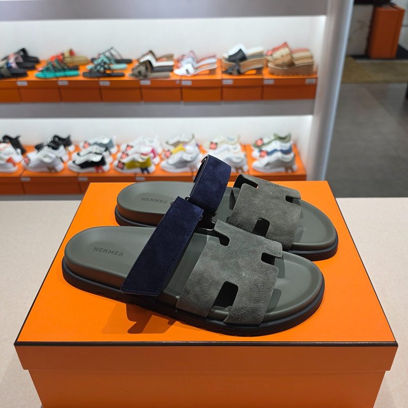 HERMES Sandals / μνλ Suede μΉ΄ν€ Navy