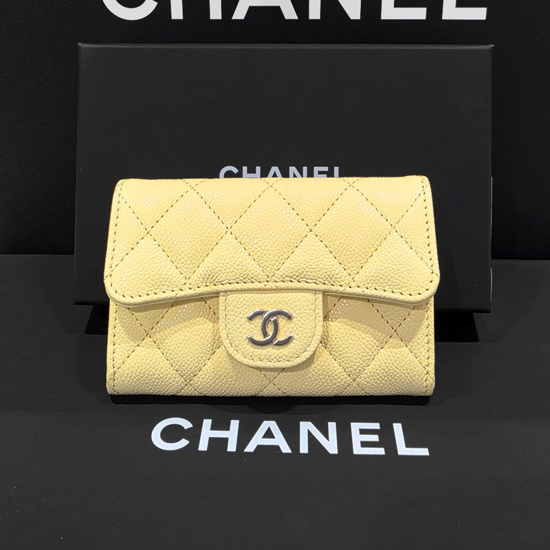 CHANEL Classic Card Wallet 쿨똑 연노랑