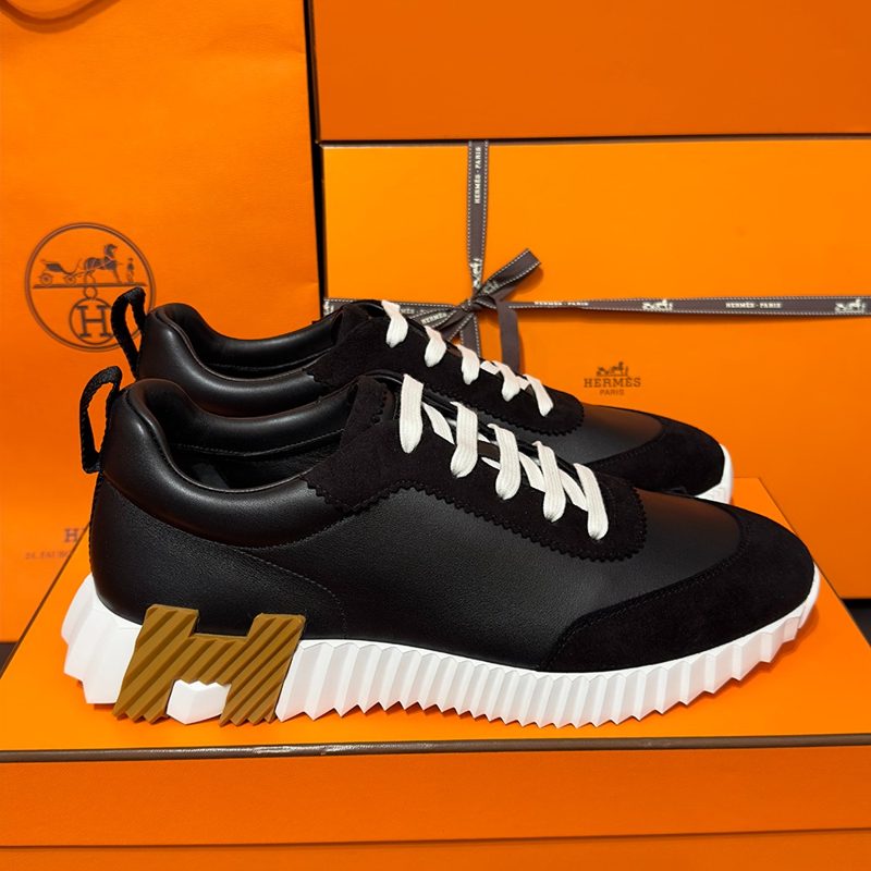 HERMES λ°μ΄μ± Sneakers κ³ νΈμ€ν¨ Black H λΈλΌμ΄ Black Two-Tone