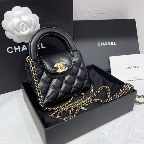 CHANEL μΌλ¦¬λ°± μ€μ΄λ Calfskin Gold-Tone Black Mini