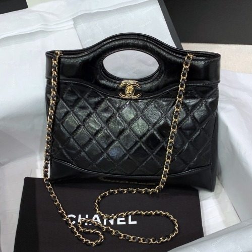 CHANEL 31Bag κ·Έλ μΈλ Calfskin Gold-Tone Black Mini