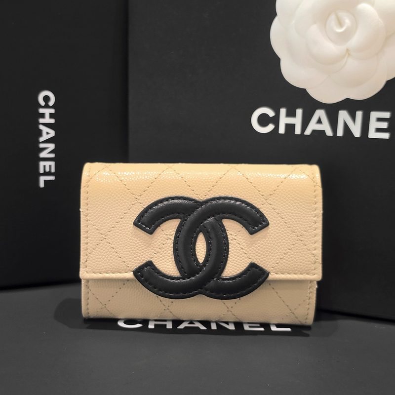 CHANEL κΉλ΄ CC Flap Card Holder Wallet λ² μ΄μ§