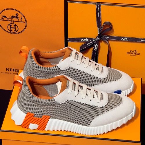 HERMES λ°μ΄μ± Sneakers λ² μ΄μ§ Suede H λΈλ£¨μ€λ μ§ Two-Tone