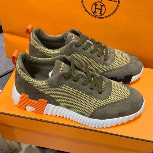 HERMES λ°μ΄μ± Sneakers Mesh μΉ΄ν€ H Black μ€λ μ§ Two-Tone