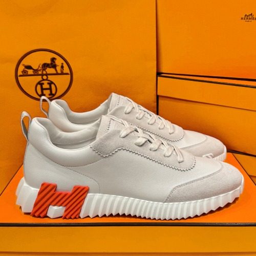 HERMES λ°μ΄μ± Sneakers κ³ νΈμ€ν¨ White H μ€λ μ§ White Logo
