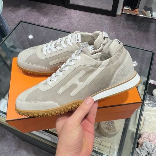 HERMES Jet Sneakers Suede κ³ νΈμ€ν¨ λ² μ΄μ§