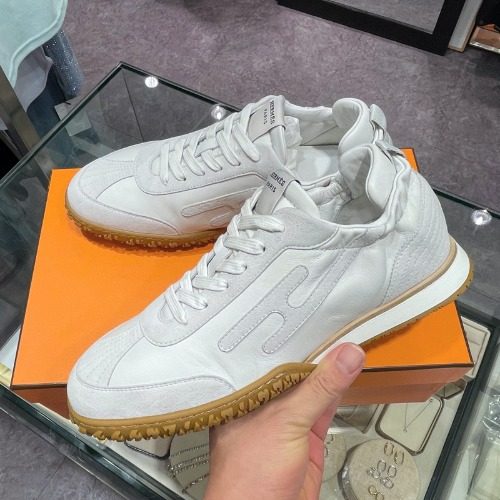 HERMES Jet Sneakers Suede κ³ νΈμ€ν¨ White