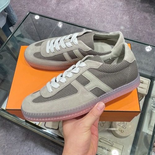HERMES λΆλ©λ Sneakers Suede Calfskin μΉ΄ν€