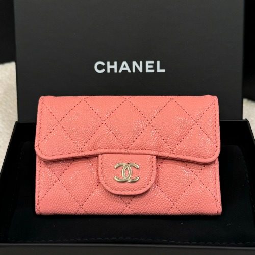 CHANEL Classic κ·Έλ μΈλ Calfskin Card Wallet νΌμΉ νν¬ μ΄νμΈκ³¨λ