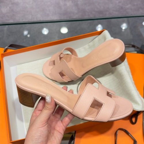 HERMES ์ค์์์ค Sandals Calfskin Rose ํ์ผ