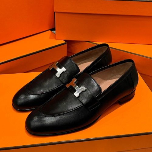 HERMES Paris Loafers κ³ νΈμ€ν¨ Black H μμ₯