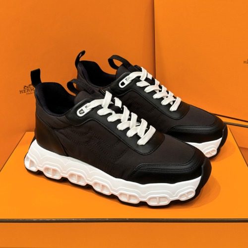 HERMES Sneakers μνμ€ μΉλ¬ μμμ Black White