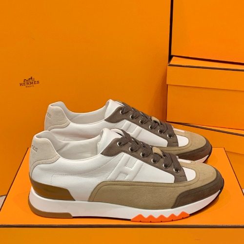 HERMES νΈλ μΌ Sneakers Calfskin White λΈλΌμ΄