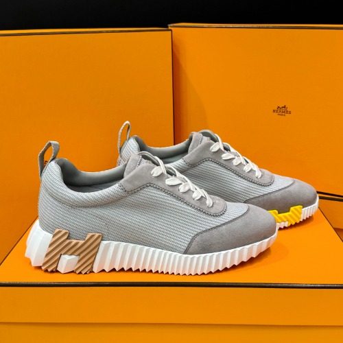HERMES λ°μ΄μ± Sneakers κ·Έλ μ΄ Mesh H λΈλΌμ΄ Logo