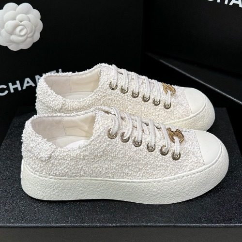 CHANEL Tweed Gold λΈλ‘μΉ μμ΄λ³΄λ¦¬ Sneakers