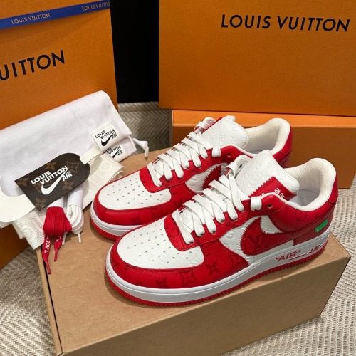 LOUIS VUITTON λμ΄ν€ μμ΄ν¬μ€ Low λ²μ§ μλΈλ‘ Red