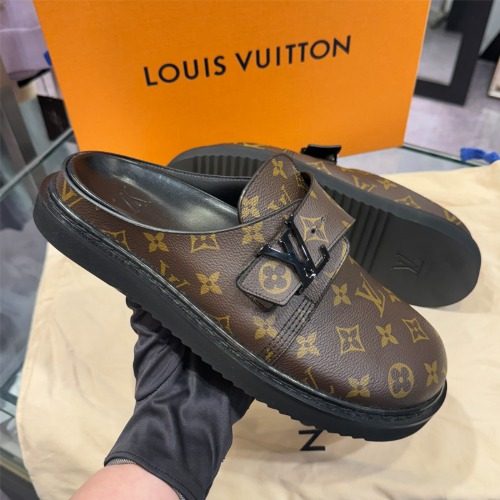 LOUIS VUITTON Sandals LV Easy Mules λΈλΌμ΄ Black Logo