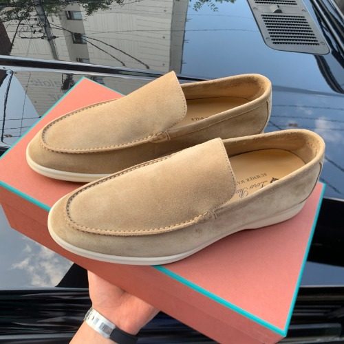 λ‘λ‘νΌμλ Suede Loafers λͺ¨μΉ΄μ Classic μΉ΄λ© λΈλΌμ΄