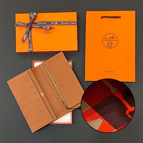 HERMES Wallet μν°μ¦ Twill Long Wallet Calfskin Gold λΈλΌμ΄