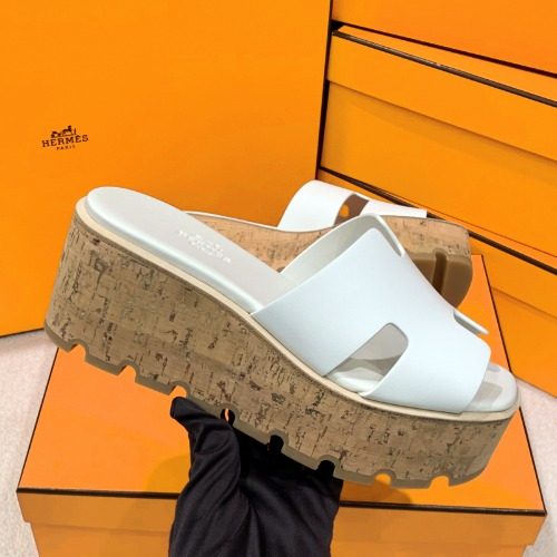 HERMES ์จ์งํ ์์ 30 Sandals Calfskin Suede White