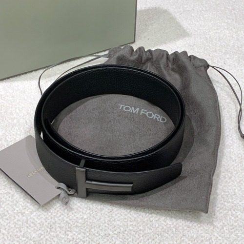 ν°ν¬λ Grain Leather T Icon Belt Black