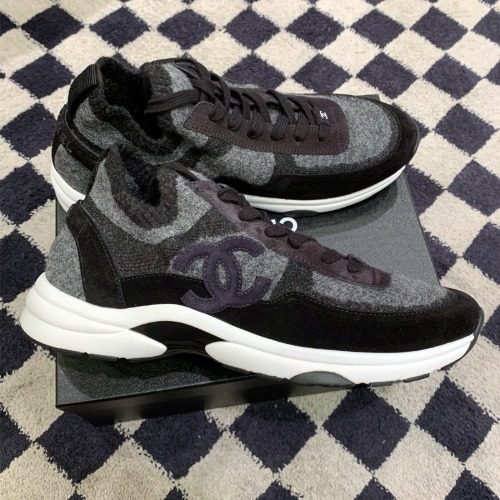 CHANEL Knit Suede Calfskin Black κ·Έλ μ΄ Sneakers