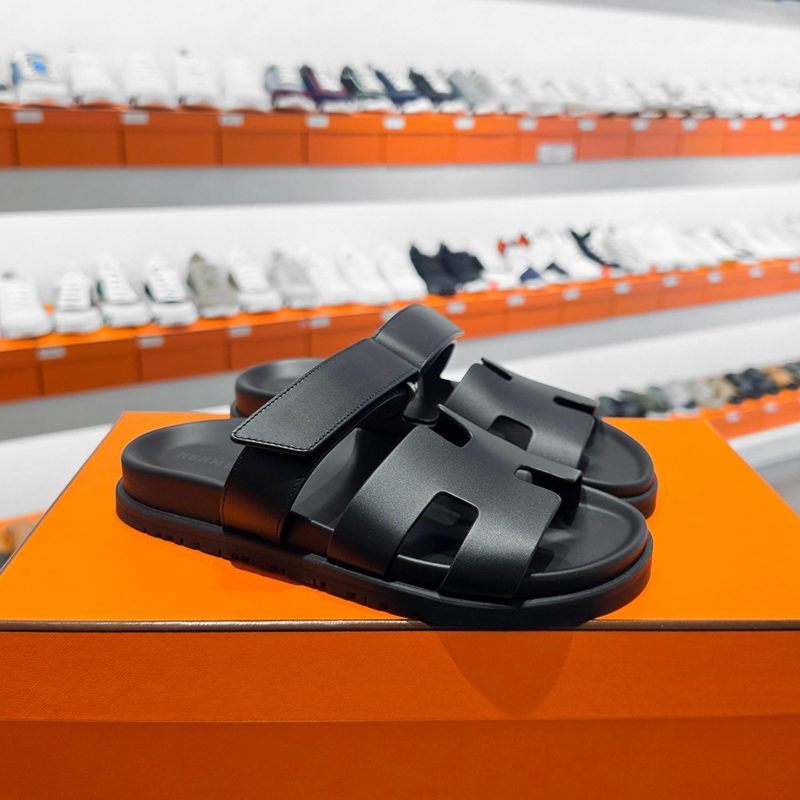 HERMES 시프레 Sandals Classic Black Women's용