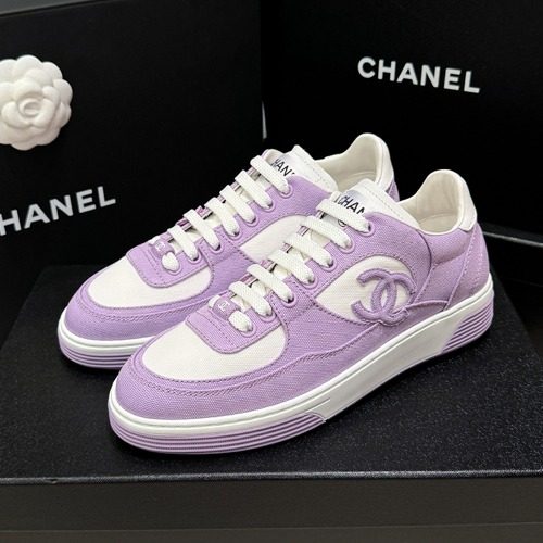 CHANEL Cotton CC Logo νΌν Sneakers