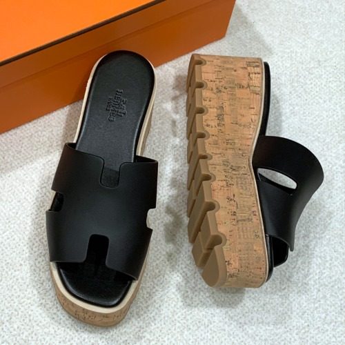 HERMES ์จ์งํ ์์ 30 Sandals Calfskin Suede Black
