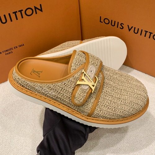 LOUIS VUITTON Sandals LV Easy Mules Raffia λ² μ΄μ§